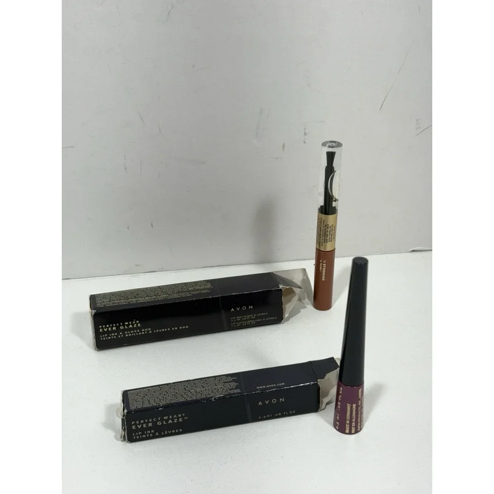 2‎ Avon Vintage Y2K Perfect Wear Ever Glaze Lipgloss Romantic + Twig & Brindille